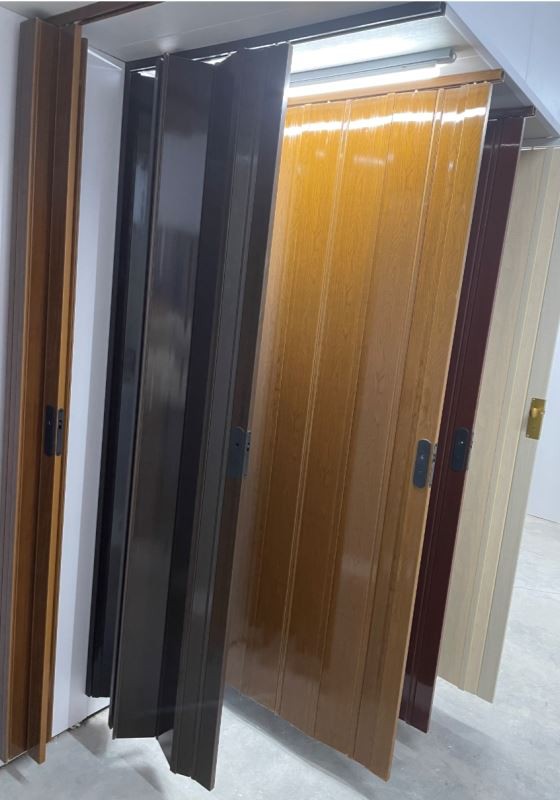 Smooth sliding PVC folding door